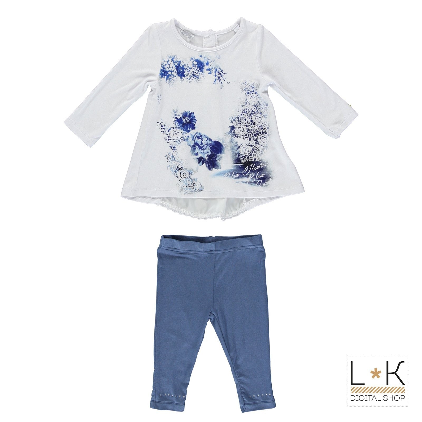 Completo Maxi Maglia con Leggins Bambina Sarabanda M246 - SARABANDA - LuxuryKids