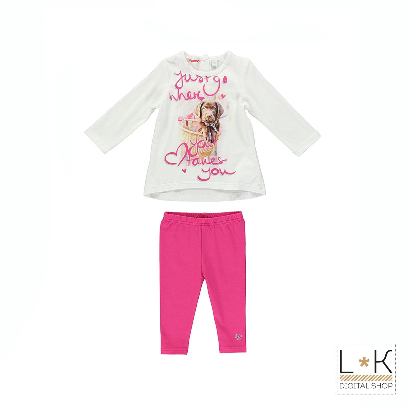 Completo Maxi Maglia con Leggins Neonata Sarabanda Q720 - SARABANDA - LuxuryKids