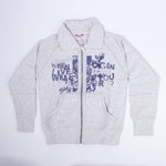 Completo Tuta Caldo Cotone Grigio con Stampe Blu SARABANDA F831 - SARABANDA - LuxuryKids