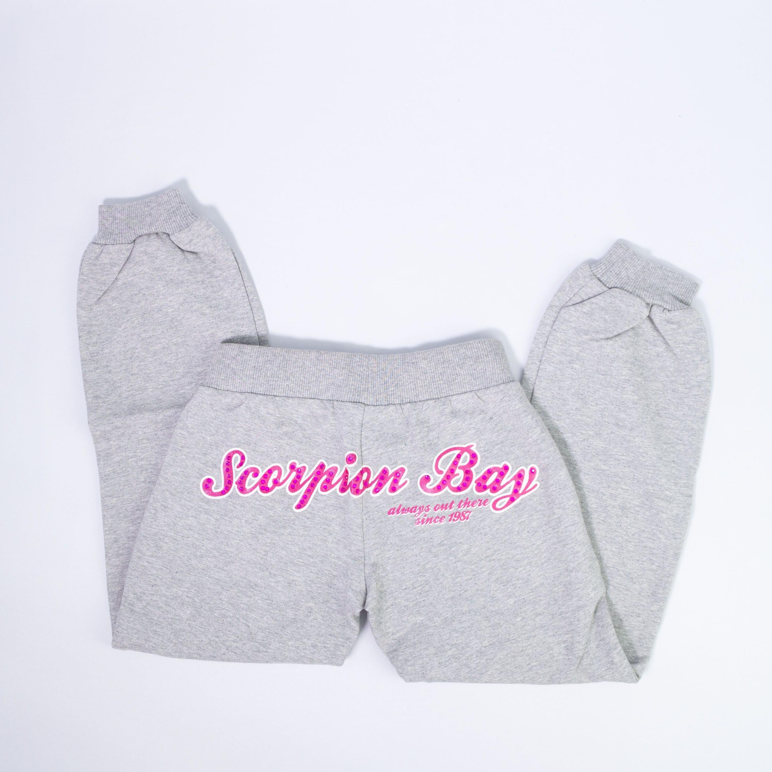 Completo Tuta Felpata con Zip Rosa e Grigio Ragazza SCORPION BAY GFE2255 - SCORPION BAY - LuxuryKids