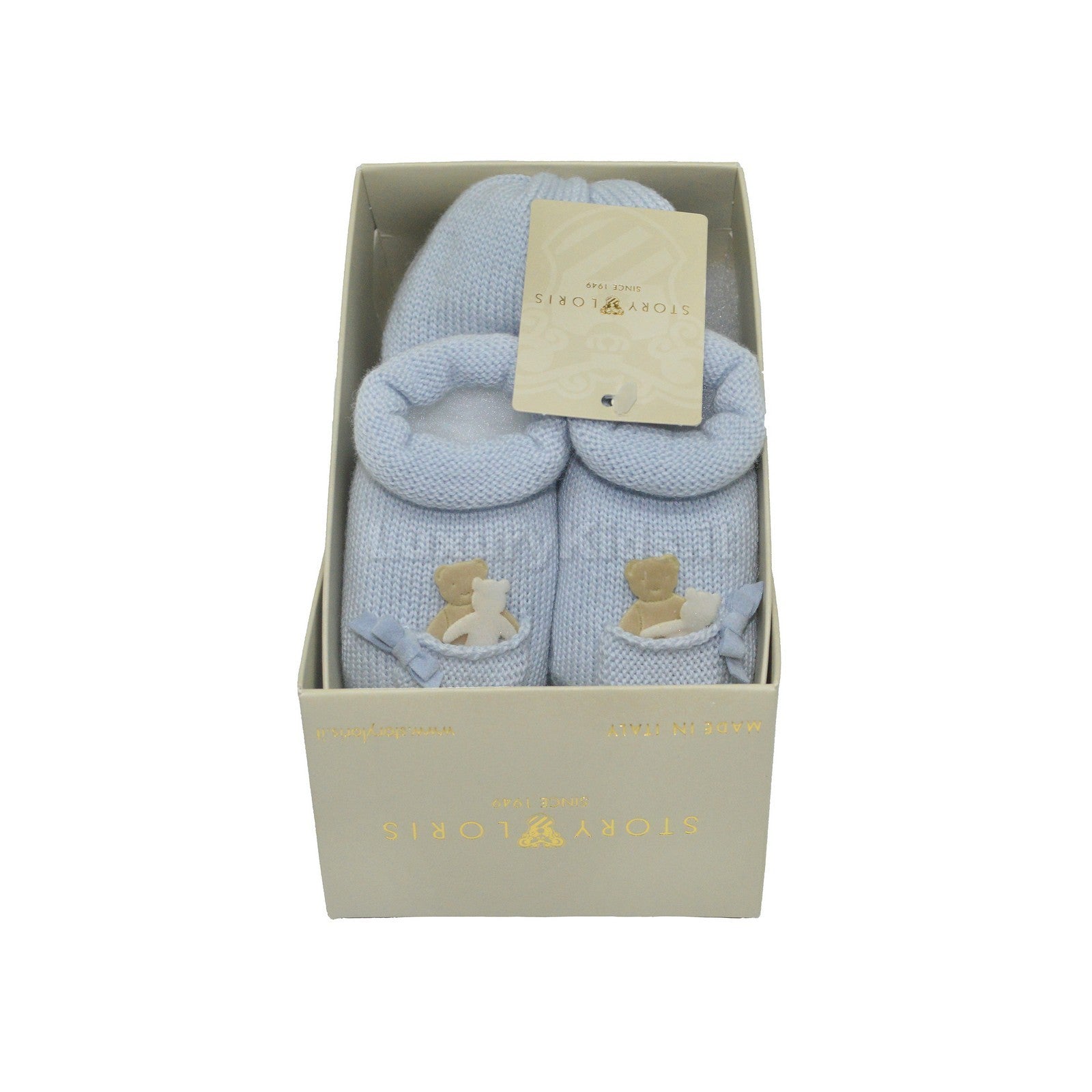 Confezione Regalo Orso Con Calzini Scarpetta E Cappellino Neonato Story Loris 21137 - STORY LORIS - LuxuryKids