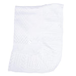 Coperta Corredino In Filo di Cotone Turchese-Bianca Neonato Dr.KID DK119 - DR.KID - LuxuryKids