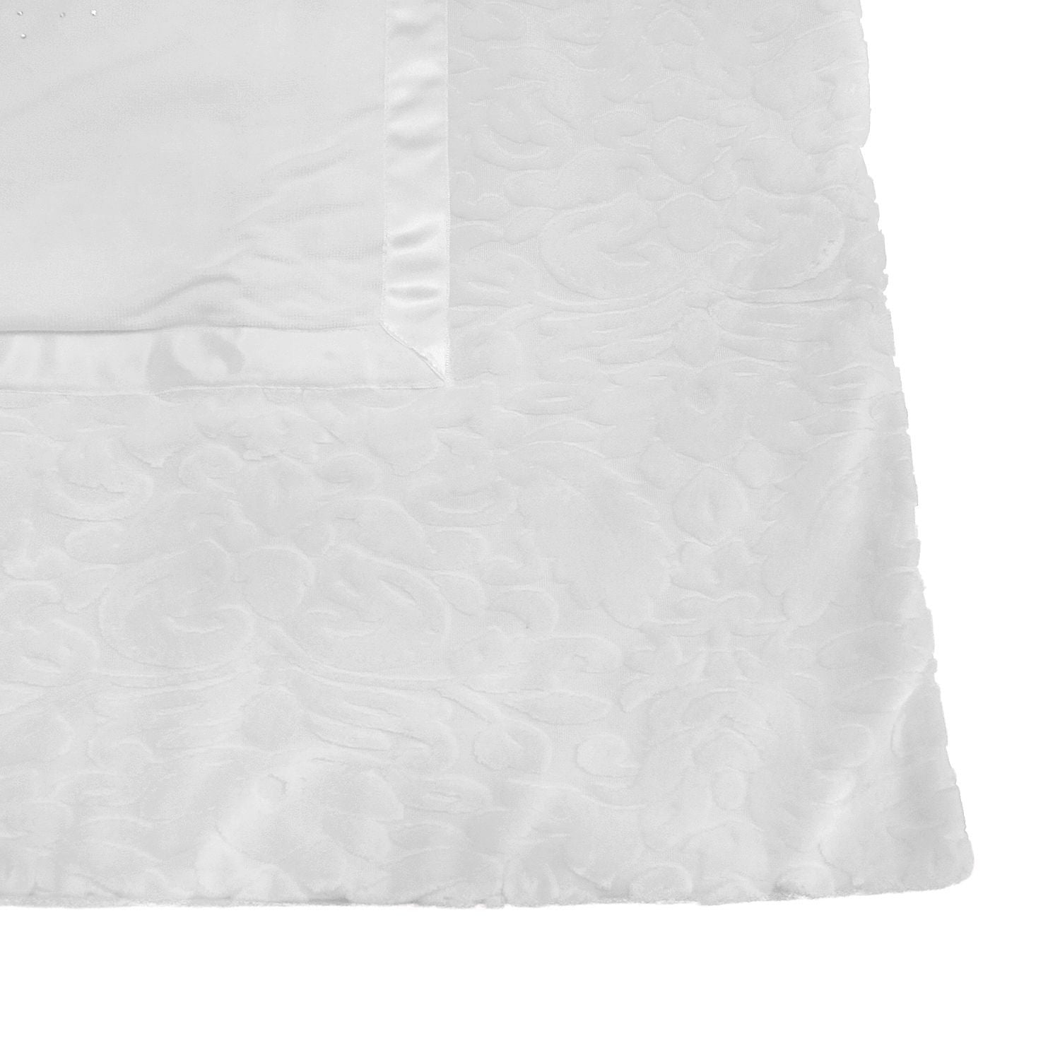 Coperta Imbottita Sfoderabile In Caldo Cotone e Ciniglia Bianco Neonata Lolo' 7001 - LOLO' - LuxuryKids