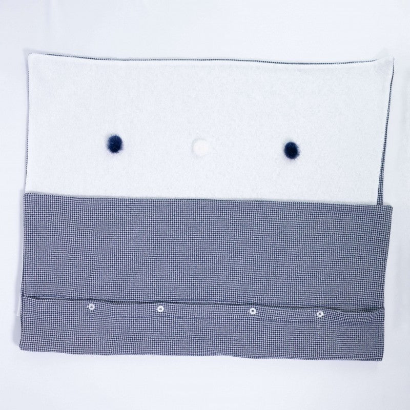 Coperta Misto Lana Corredino Nascita Fantasia Pied de Poule I20cop23 - NINNAOH - LuxuryKids