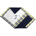 Copertina Carrozzina In Cotone Con Coniglietto Bianco e Blu Neonato  MINIBANDA 2300 - MINIBANDA - LuxuryKids