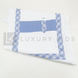 Copertina Imbottita Sfoderabile Bianca E Con Fascia In Jeans Neonato La Sartoria Dei Piccoli LC755 - LA SARTORIA DEI PICCOLI - LuxuryKids