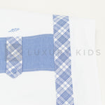 Copertina Imbottita Sfoderabile Bianca E Con Fascia In Jeans Neonato La Sartoria Dei Piccoli LC755 - LA SARTORIA DEI PICCOLI - LuxuryKids