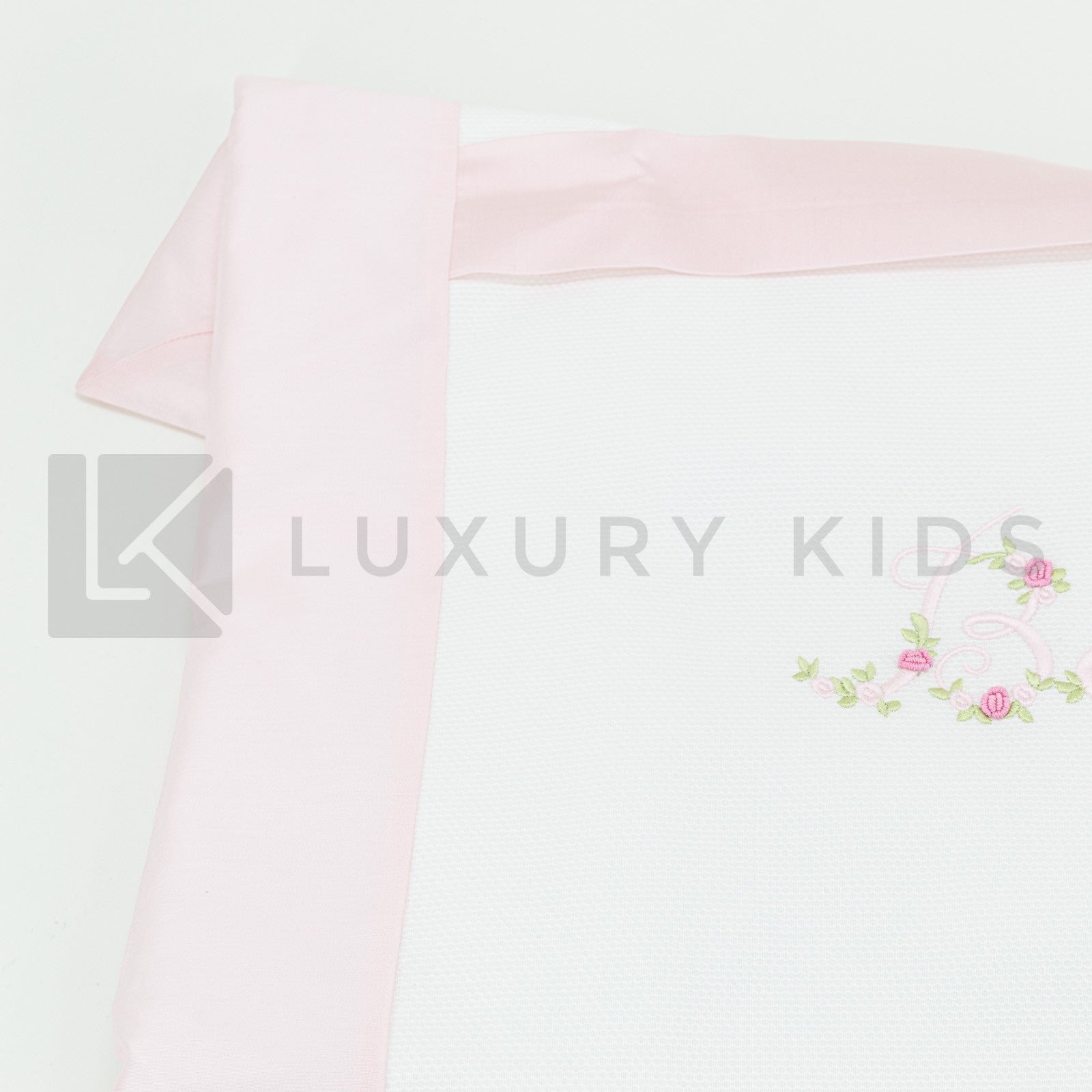 Copertina Imbottita Sfoderabile In Piquet Con Bordatura In Raso Rosa Neonata La Sartoria Dei Piccoli LC760 - LA SARTORIA DEI PICCOLI - LuxuryKids