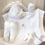 Copertina in Filo Bianco Neonata Primo di Bebè 303.1 - PRIMODI' BEBE' - LuxuryKids