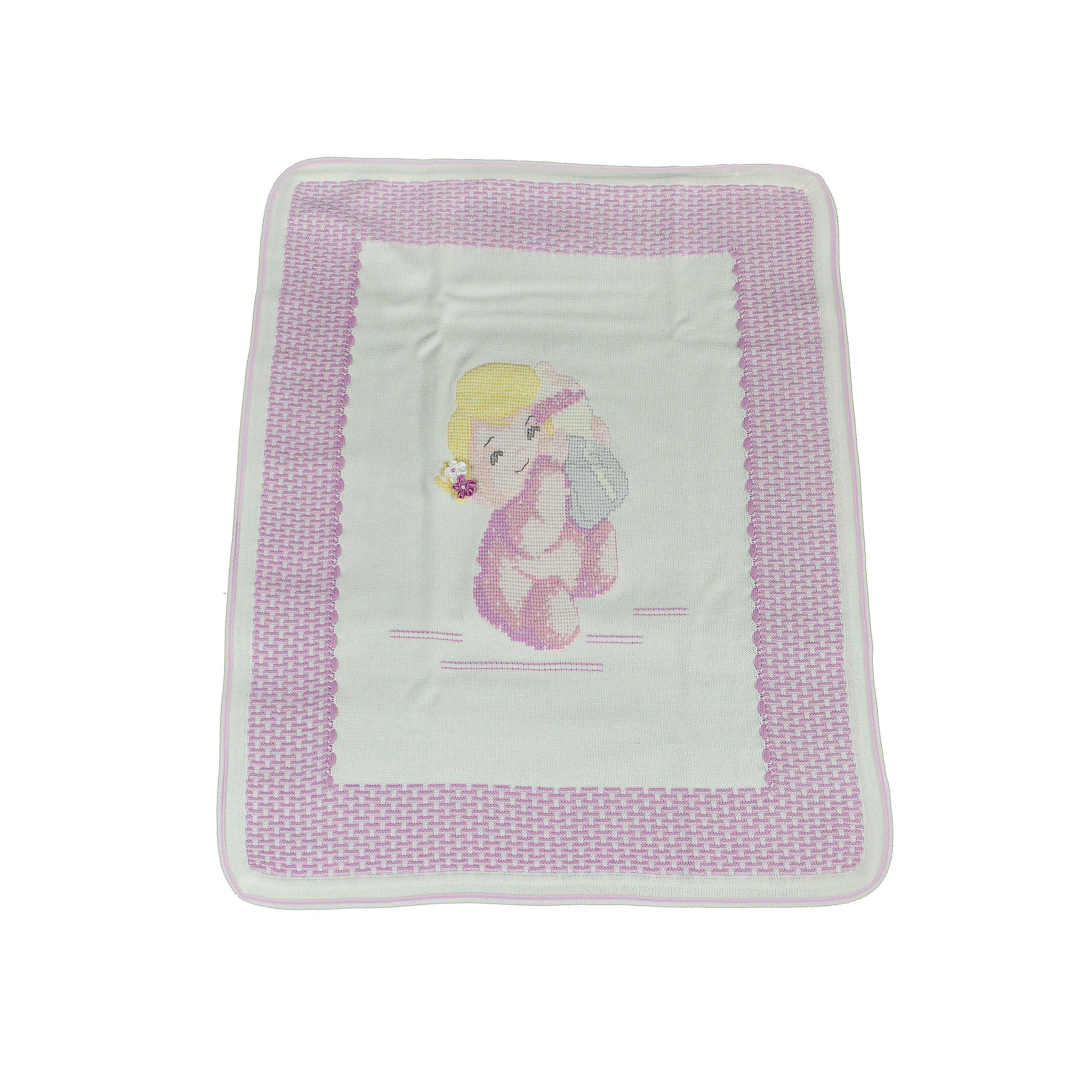 Copertina In Lana Panna Neonata Creazioni Luana 740 - CREAZIONI LUANA - LuxuryKids