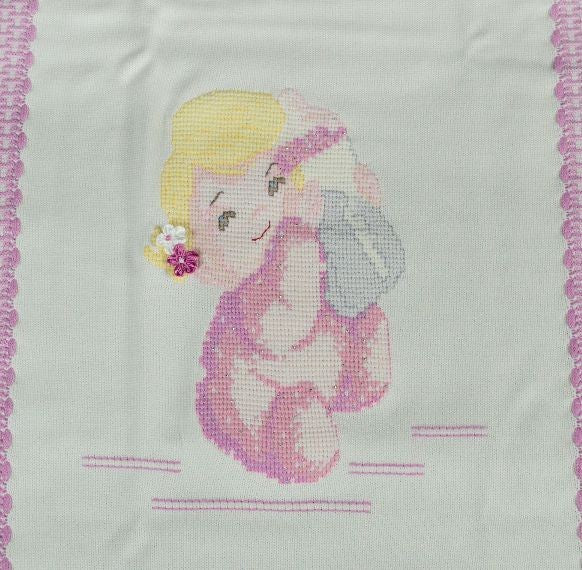 Copertina In Lana Panna Neonata Creazioni Luana 740 - CREAZIONI LUANA - LuxuryKids