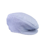 Coppola Elegante In Tessuto A Quadroni Celeste Neonato Le Petits Enfants COPC - LE PETITS ENFANTS - LuxuryKids