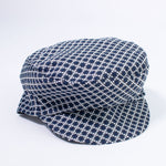 Coppola In Tessuto Fantasia a Quadri Blu Neonato Martinez AM230323 - ALESSANDRO MARTINEZ - LuxuryKids