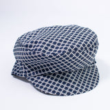 Coppola In Tessuto Fantasia a Quadri Blu Neonato Martinez AM230323 - ALESSANDRO MARTINEZ - LuxuryKids