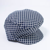 Coppola In Tessuto Fantasia a Quadri Blu Neonato Martinez AM230323 - ALESSANDRO MARTINEZ - LuxuryKids