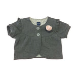 Coprispalle con Rosa in Caldo Cotone Grigio Neonata Papermoon 7PM62401 - PAPERMOON - LuxuryKids