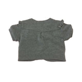 Coprispalle con Rosa in Caldo Cotone Grigio Neonata Papermoon 7PM62401 - PAPERMOON - LuxuryKids