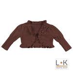 Coprispalle in misto lana Marrone Tinta Unita Neonata Sarabanda F264 - SARABANDA - LuxuryKids