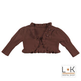 Coprispalle in misto lana Marrone Tinta Unita Neonata Sarabanda F264 - SARABANDA - LuxuryKids