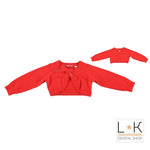Coprispalle in Misto Lana Rosso Bambina Sarabanda N405R - SARABANDA - LuxuryKids