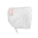 Cuffia Con Pizzo Bianco Neonata Ninnaoh E1851 - NINNAOH - LuxuryKids