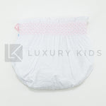 Culotte In Plumetil Con Punto Smoke E Fiocchi Rosa Neonata SARDON LA424 - SARDON - LuxuryKids