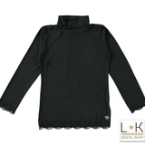 Dolcevita Lupetto Con Pizzo Bambina SARABANDA T428 - SARABANDA - LuxuryKids