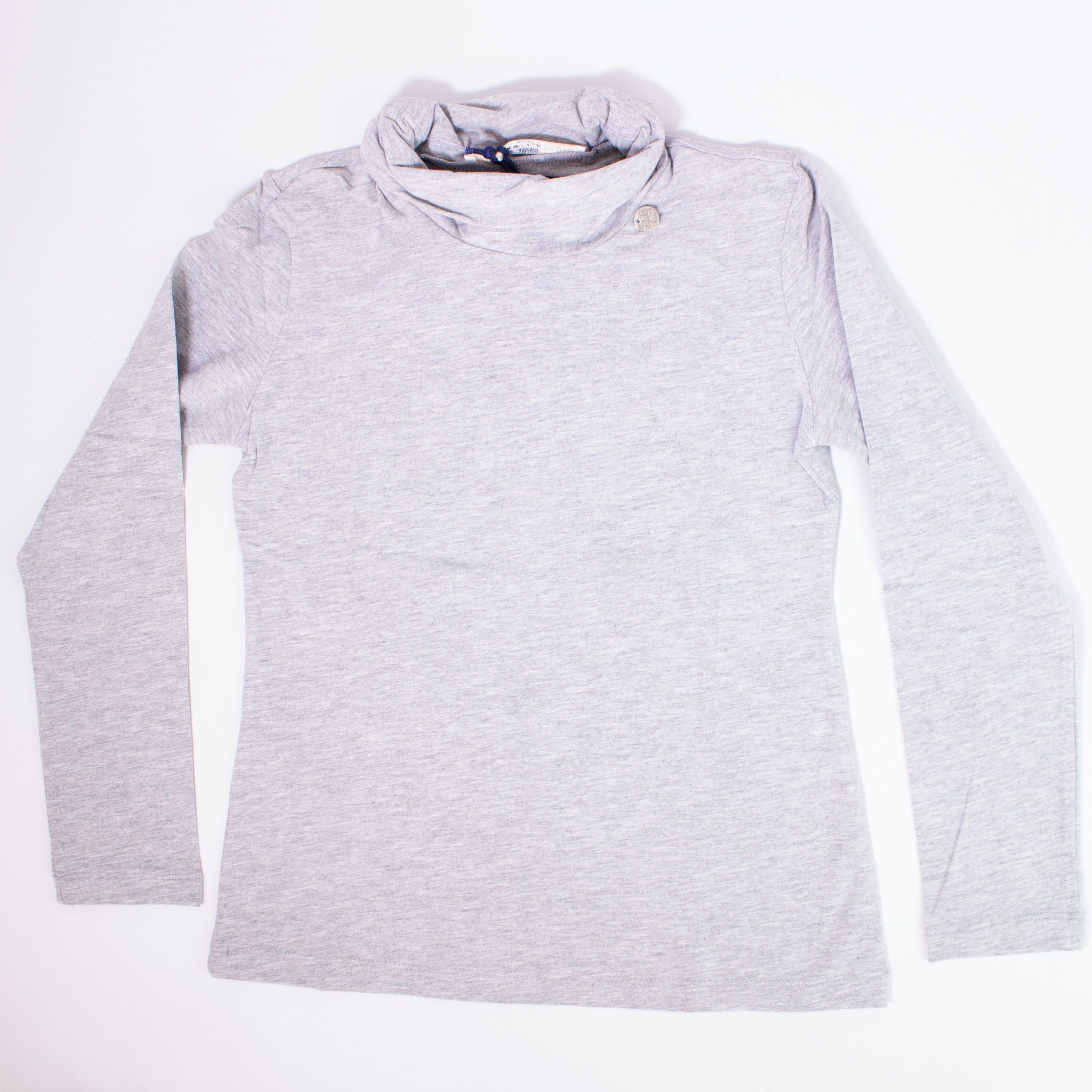 Dolcevita Lupetto Cotone Grigio Chiaro Bambina Take Two MO32240 - TAKE TWO - LuxuryKids