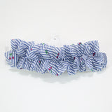 Fascia In Cotone Elastico Bianca Con Arricciatura A Strisce Bianco-Blu E Ciliegie Neonata NINNAOH E2053 - NINNAOH - LuxuryKids