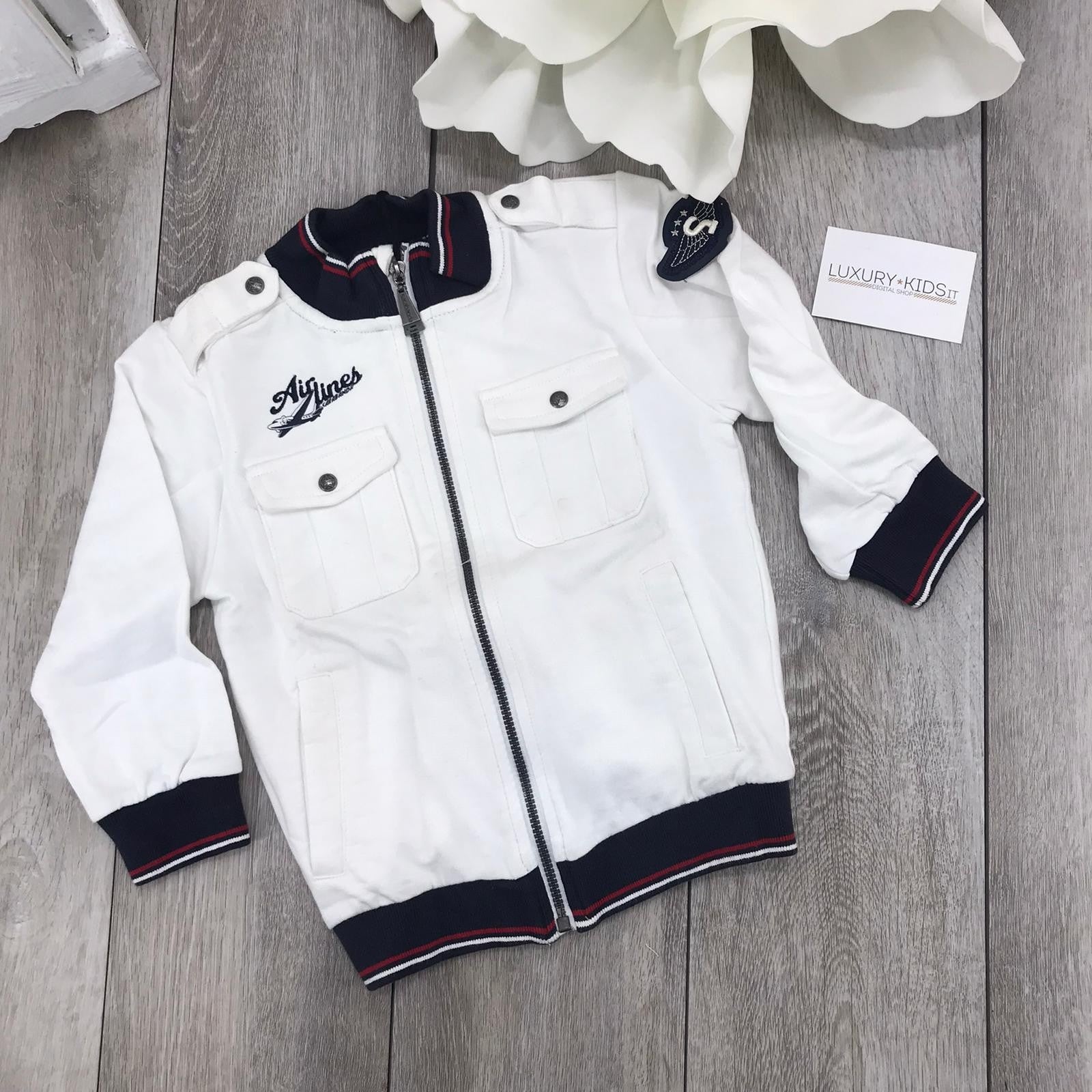 Felpa Bianca Bambino Sarabanda E123 - SARABANDA - LuxuryKids