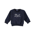 Felpa Caldo Cotone con Logo Blu Bambino Manuell&Frank MF8004N - MANUELL&FRANK - LuxuryKids