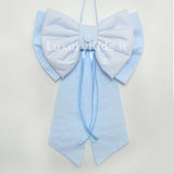 Fiocco Nascita Artigianale con Righe Celeste Per Neonato Handmade FIOCCOC - HANDMADE - LuxuryKids