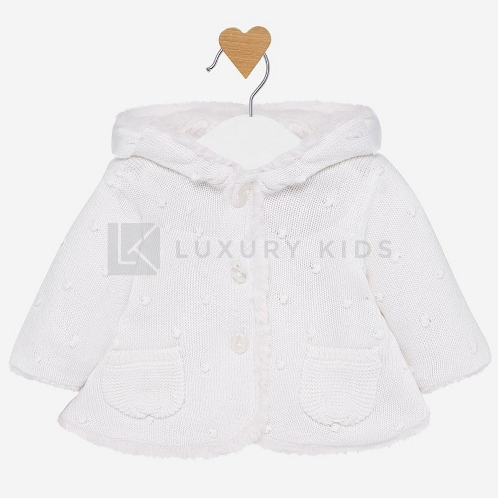 Giacca Con Cappuccio in maglia Neonata Mayoral 2304 - MAYORAL - LuxuryKids