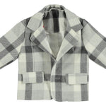 Giacca Elegante a Quadri Grigio-Bianco Neonato Minibanda T664 - MINIBANDA - LuxuryKids