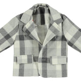 Giacca Elegante a Quadri Grigio-Bianco Neonato Minibanda T664 - MINIBANDA - LuxuryKids