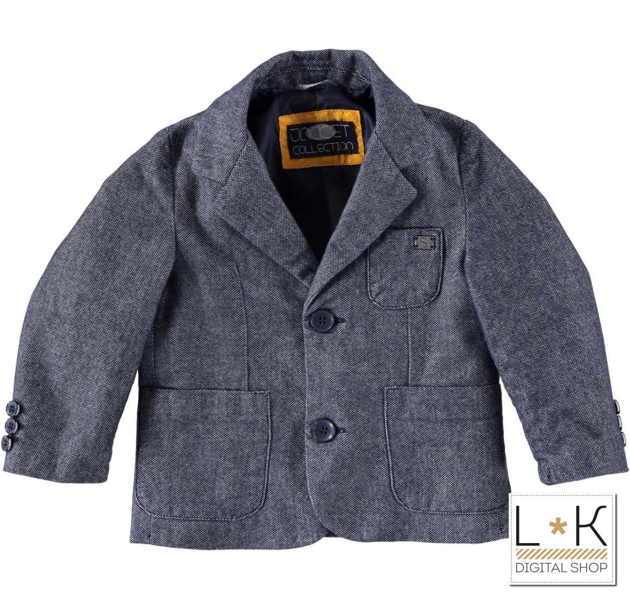 Giacca Elegante Blu Effetto Puntinato bambino Sarabanda T167 - SARABANDA - LuxuryKids