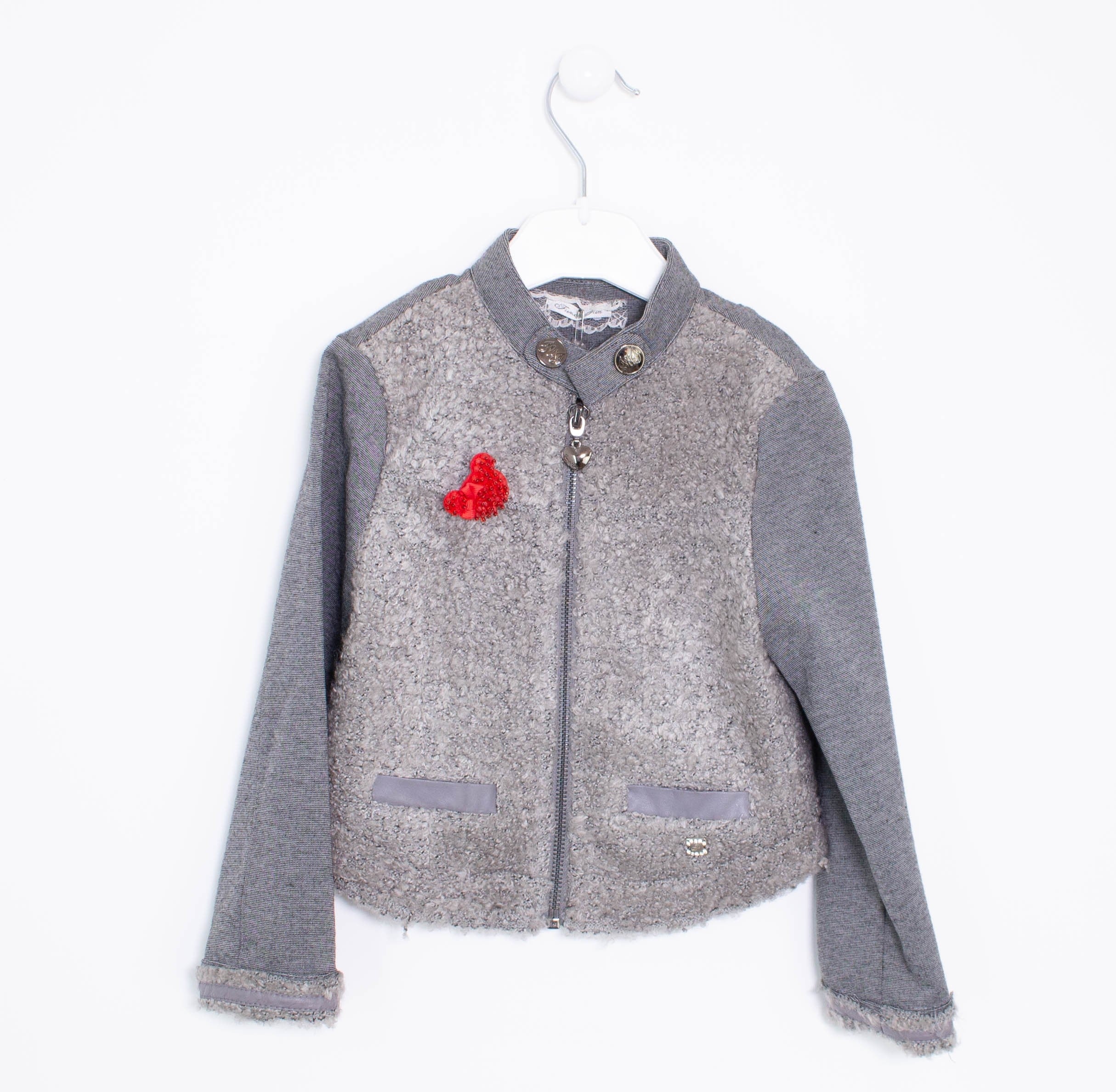 Giacca in Caldo Cotone Bambina Grigio Fun&Fun FUNBJK1704 - FUN&FUN - LuxuryKids