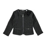 Giacca Laminata in Argento Bambina Nero Sarabanda R433 - SARABANDA - LuxuryKids