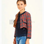 Giacca Modello Chanel Rossa E Blu Bambina Sarabanda J438 - SARABANDA - LuxuryKids