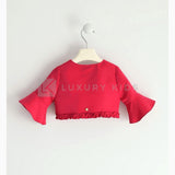 Giacchino In Ottoman Con Manica 3-4 Fuxia Neonata Sarabanda J251 - SARABANDA - LuxuryKids
