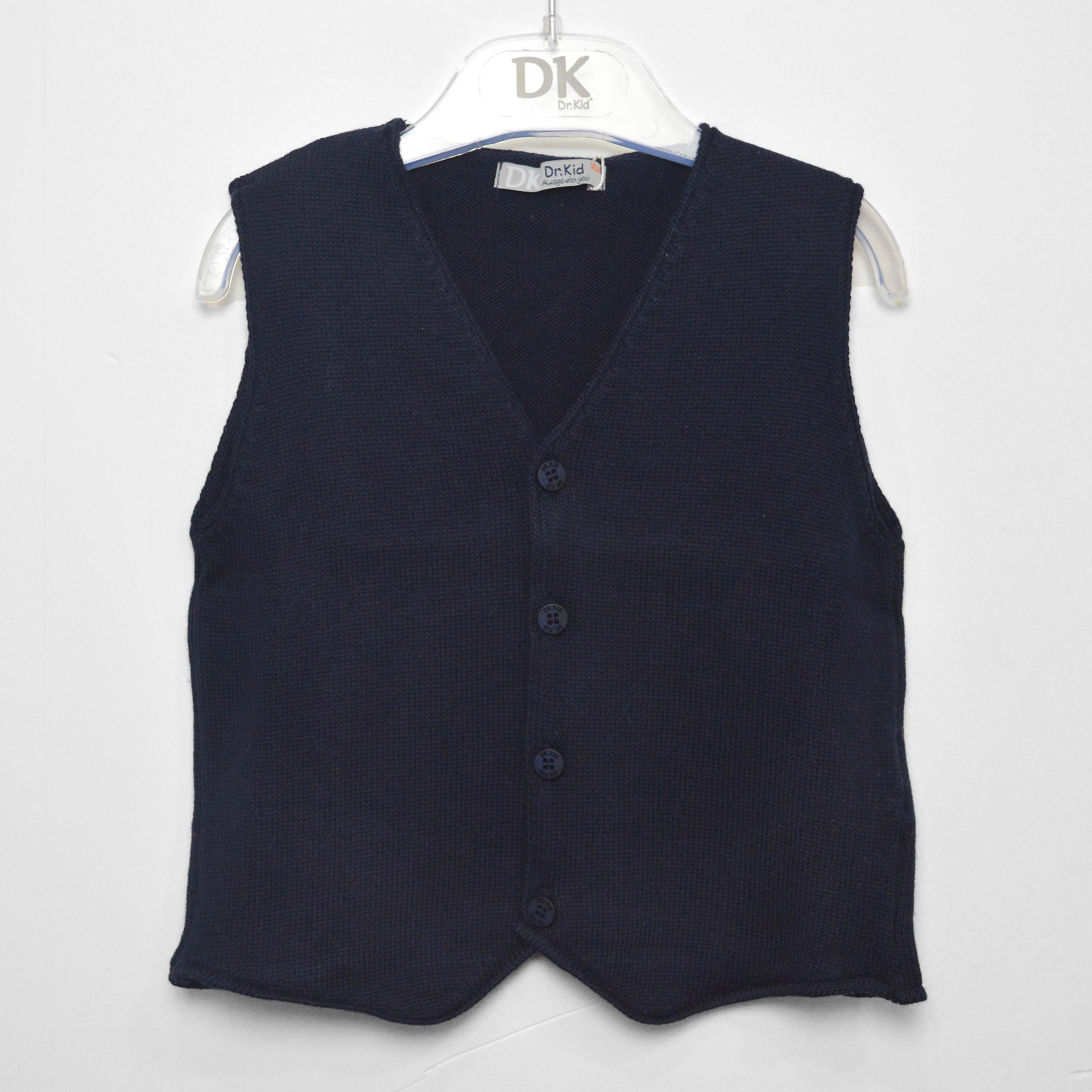 Gilet Blu in Misto Lana Per Neonato Dr.Kids 569 - DR.KID - LuxuryKids