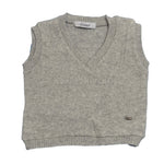 Gilet in Misto Lana con Scollo a V Neonato Grigio Ninnaoh I15259 - NINNAOH - LuxuryKids