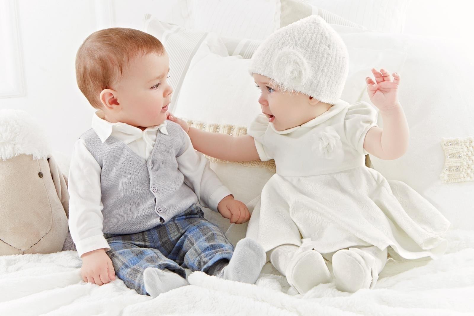 Gilet in Misto lana Grigio Neonato Minibanda R615 - MINIBANDA - LuxuryKids