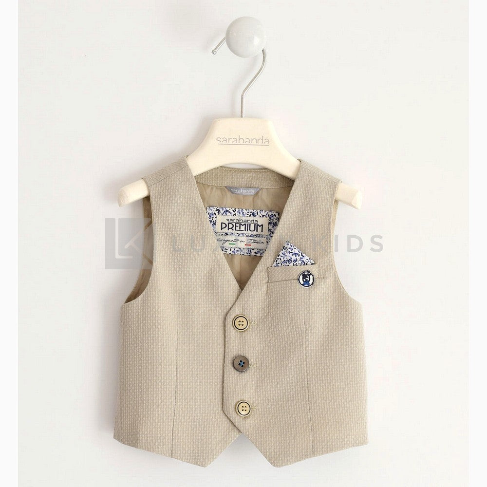 Gilet Micro Fantasia Con Pochette Neonato Sarabanda J172 - SARABANDA - LuxuryKids