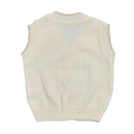 Gilet Scollo V in Lana Beige Neonato Bufi 9772A5 - BUFI - LuxuryKids