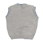 Gilet Scollo V in Lana Grigio Neonato Bufi 9772A4 - BUFI - LuxuryKids