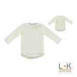 Girocollo con Fiori Bambina Panna Sarabanda N447 - SARABANDA - LuxuryKids