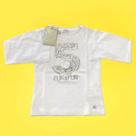 Girocollo in Caldo Cotone Bianco Bambina Fun&Fun FUNBTS1746 - FUN&FUN - LuxuryKids