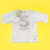 Girocollo in Caldo Cotone Bianco Bambina Fun&Fun FUNBTS1746 - FUN&FUN - LuxuryKids