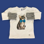 Girocollo in Caldo Cotone Bianco con Stampa Neonata Fun&Fun FUNNTS551 - FUN&FUN - LuxuryKids